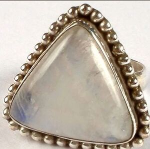 Sterling Silver Moonstone Ring Size 5